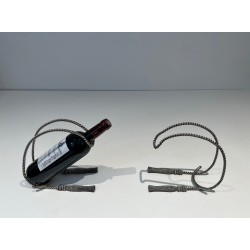 Silver-Plated Rope Bottle Holders | Maria Pergay Style 1970s