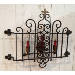 Beautiful Wrought Iron Wall Light. French work. Circa 1940