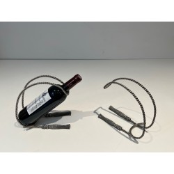 Silver-Plated Rope Bottle Holders | Maria Pergay Style 1970s