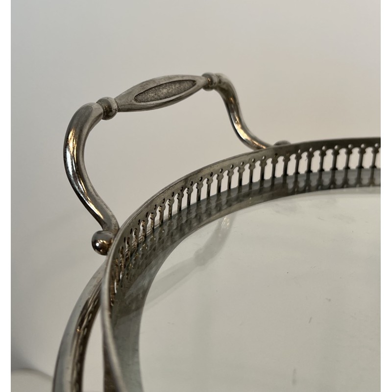 Silver-Plated Bar Cart | Maison Jansen 1950s-1960s Vintage