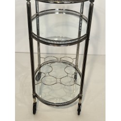 Silver-Plated Bar Cart | Maison Jansen 1950s-1960s Vintage