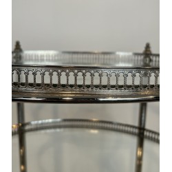 Silver-Plated Bar Cart | Maison Jansen 1950s-1960s Vintage