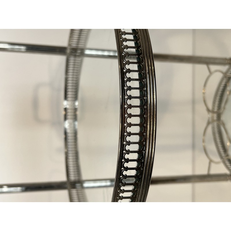 Silver-Plated Bar Cart | Maison Jansen 1950s-1960s Vintage