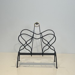 Porte-Revues Métal Laqué & Laiton | Jacques Adnet Années 1950