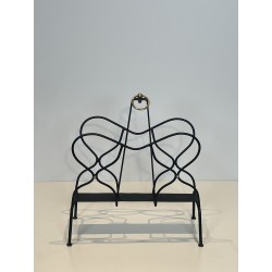 Porte-Revues Métal Laqué & Laiton | Jacques Adnet Années 1950