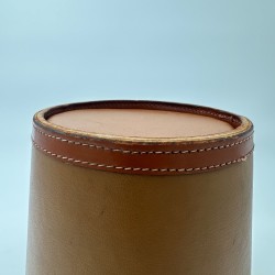 Leather Champagne Bucket Gauthier | Vintage Barware 1970s