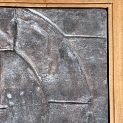 Modernist Cubist Ceramic Plaque | 1970s Vintage Wall Art