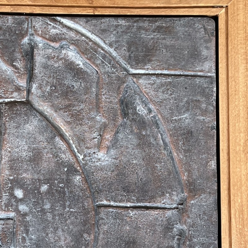 Modernist Cubist Ceramic Plaque | 1970s Vintage Wall Art