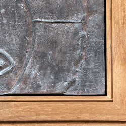 Modernist Cubist Ceramic Plaque | 1970s Vintage Wall Art