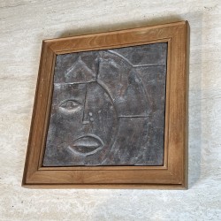 Tableau Céramique Moderniste Cubiste | Décoration Années 1970