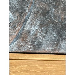 Modernist Cubist Ceramic Plaque | 1970s Vintage Wall Art