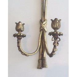 Pair of Louis the 16th style bronze wall sconces