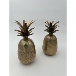 Pair of Brass Pineapple Ice Buckets | Mauro Manetti Style 1970s