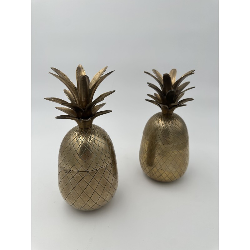 Pair of Brass Pineapple Ice Buckets | Mauro Manetti Style 1970s