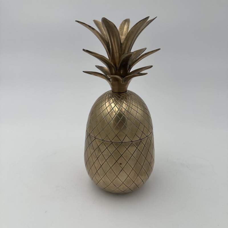 Paire Seaux à Glace Ananas Laiton | Style Mauro Manetti 1970