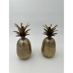 Paire Seaux à Glace Ananas Laiton | Style Mauro Manetti 1970