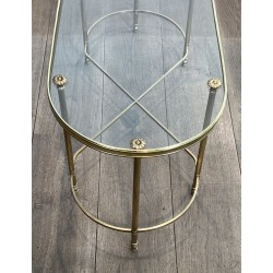 Table Basse Laiton Ovale | Maison Baguès Style Années 1960