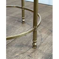 Table Basse Laiton Ovale | Maison Baguès Style Années 1960