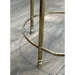 Oval Brass Coffee Table | Maison Baguès Style 1960s Vintage