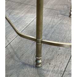 Oval Brass Coffee Table | Maison Baguès Style 1960s Vintage