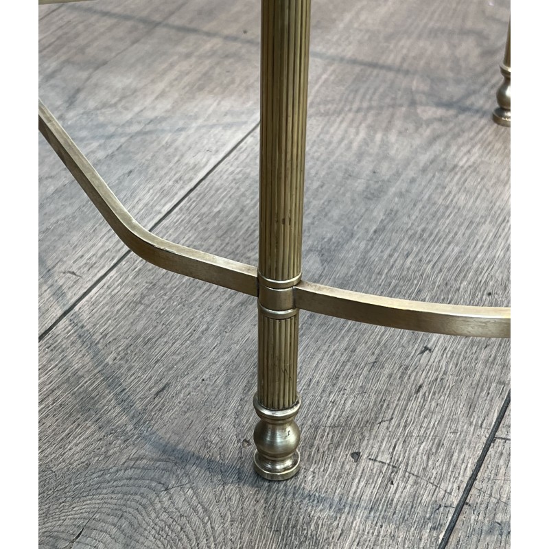 Table Basse Laiton Ovale | Maison Baguès Style Années 1960