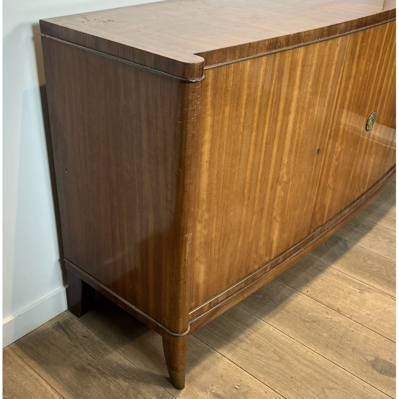 2m Art Deco Enfilade De Coene Frères | 1940s Wood Sideboard