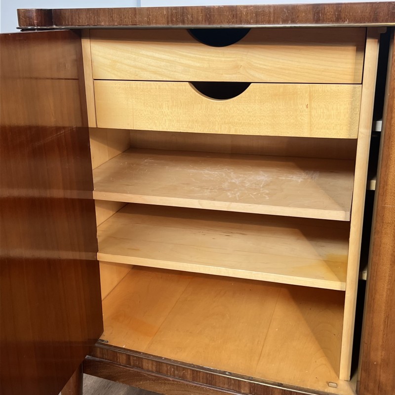 2m Art Deco Enfilade De Coene Frères | 1940s Wood Sideboard