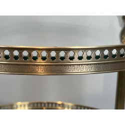 Table Roulante Ronde Laiton | Maison Jansen Années 1940