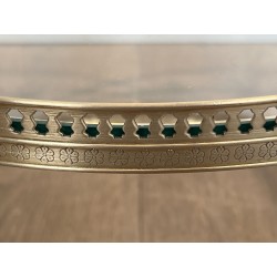 Round Brass Bar Cart | Maison Jansen 1940s vintage