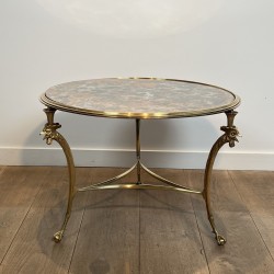 Table Basse Bronze Aux Coqs | Maison Charles Paris Vers 1940