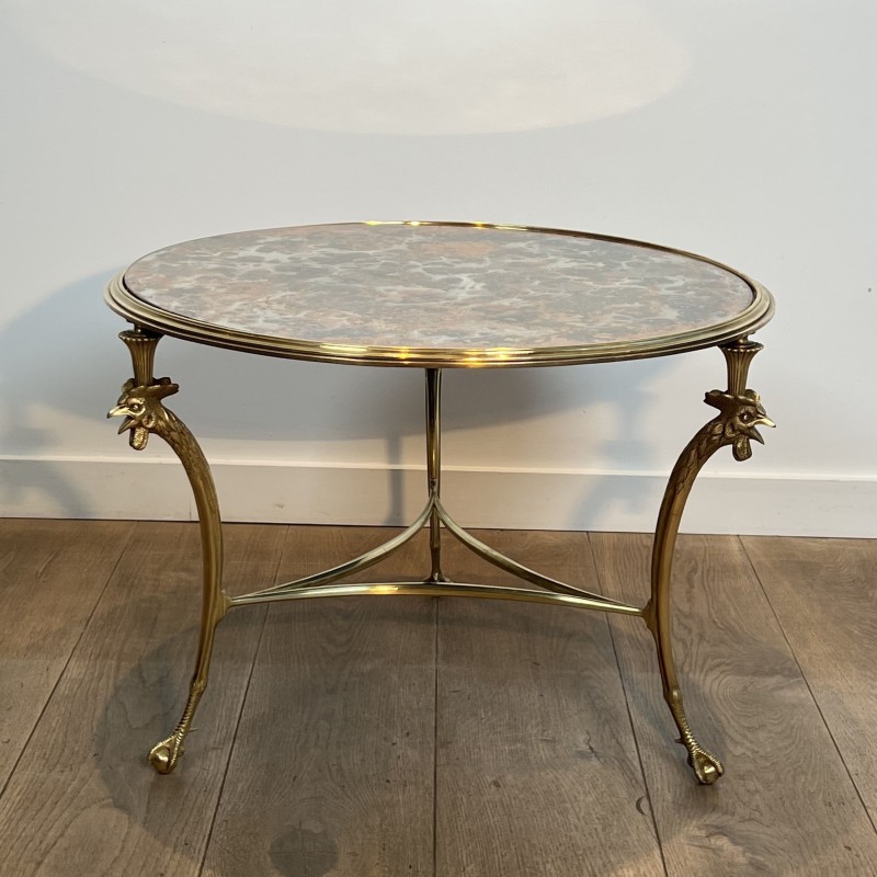 Maison Charles Bronze Rooster Coffee Table | Circa 1940
