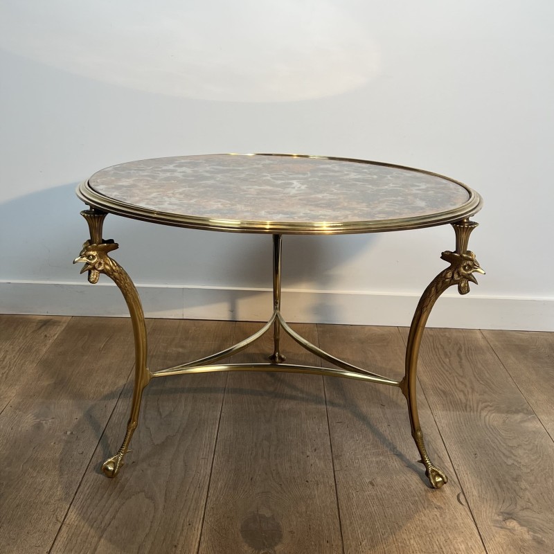Maison Charles Bronze Rooster Coffee Table | Circa 1940