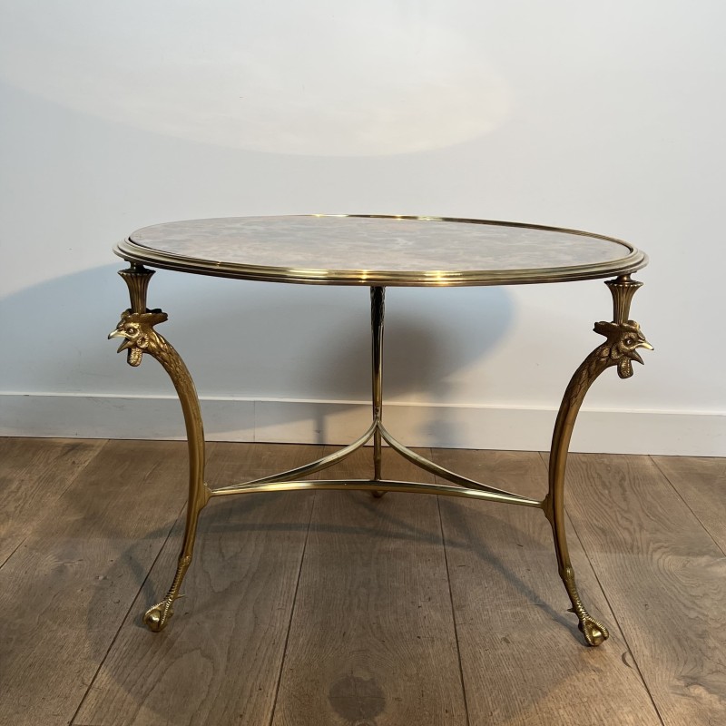 Maison Charles Bronze Rooster Coffee Table | Circa 1940