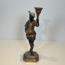 Set of 4 Venetian Blackamoor Torchieres | Mid-20th Century Antiques