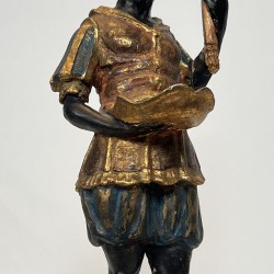 Suite de Quatre Sculptures Porte-Torchères "Moretti" Polychromes, Style Vénitien, 1950s