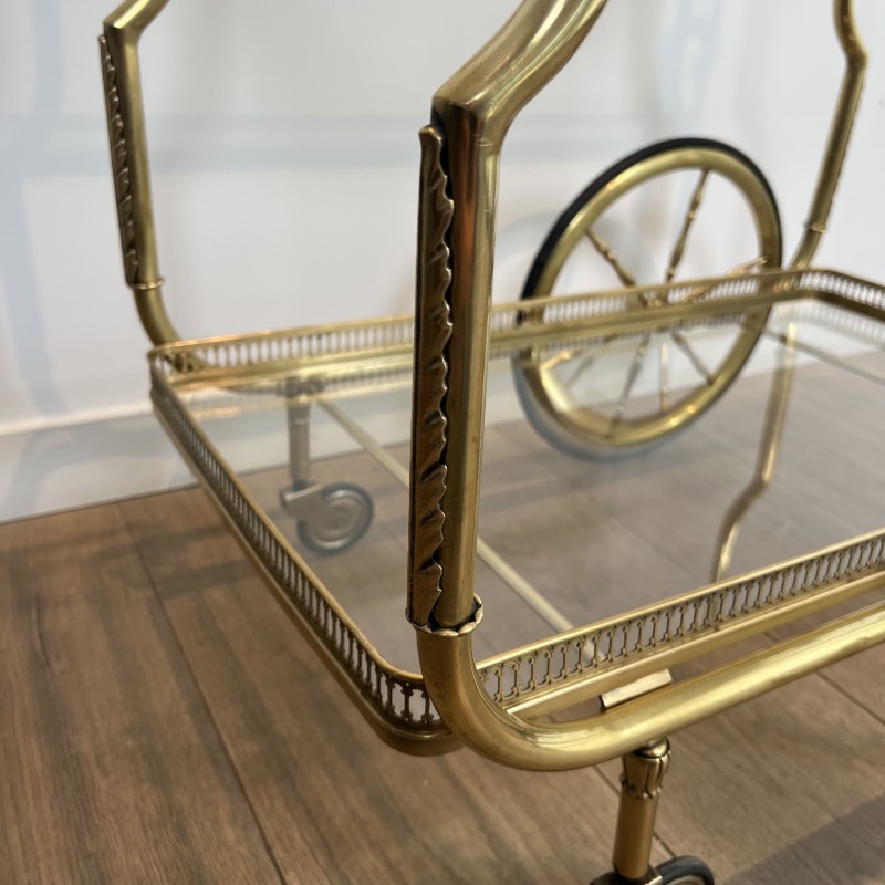 Maison Jansen Brass Drinks Trolley | Neoclassical Circa 1940