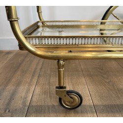Maison Jansen Brass Drinks Trolley | Neoclassical Circa 1940