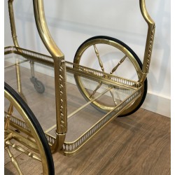 Maison Jansen Brass Drinks Trolley | Neoclassical Circa 1940