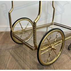 Maison Jansen Brass Drinks Trolley | Neoclassical Circa 1940