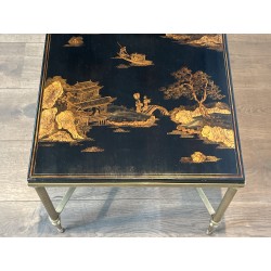 Table Basse Laiton & Laque de Chine | Maison Jansen Années 1940