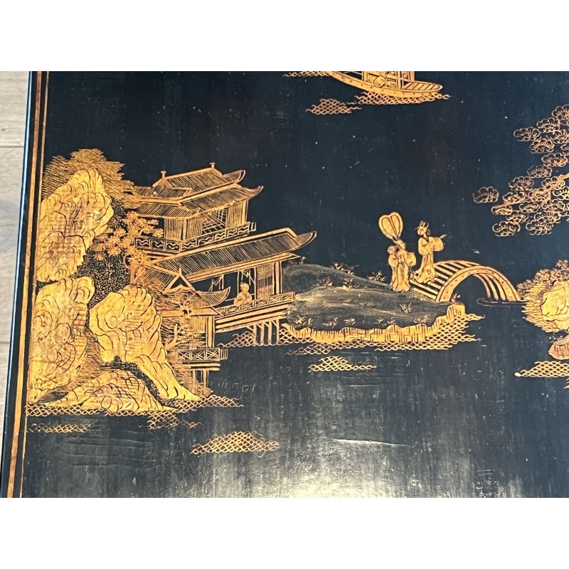 Table Basse Laiton & Laque de Chine | Maison Jansen Années 1940