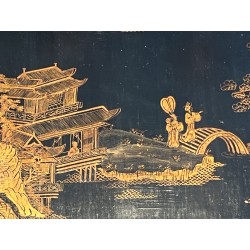 Table Basse Laiton & Laque de Chine | Maison Jansen Années 1940