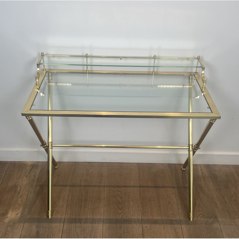 Bureau à Gradin Laiton & Verre | Maison Jansen Années 1940