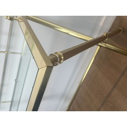 Brass & Glass Gradin Desk | Maison Jansen Style 1960s