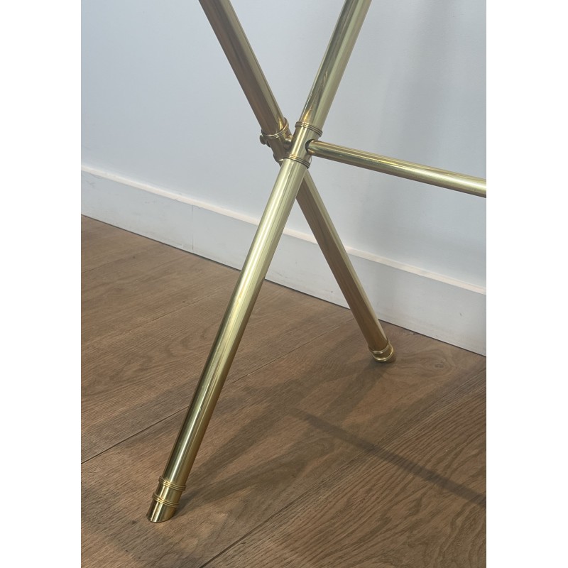 Brass & Glass Gradin Desk | Maison Jansen Style 1960s