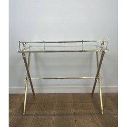 Brass & Glass Gradin Desk | Maison Jansen Style 1960s