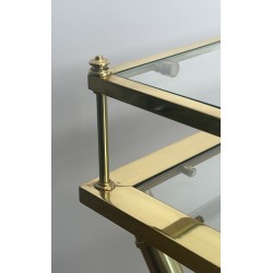 Brass & Glass Gradin Desk | Maison Jansen Style 1960s