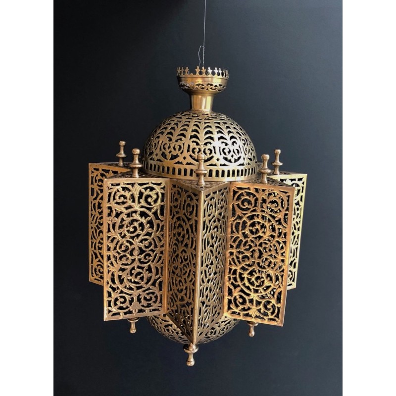 Exceptionnelle Lanterne Orientale en Laiton