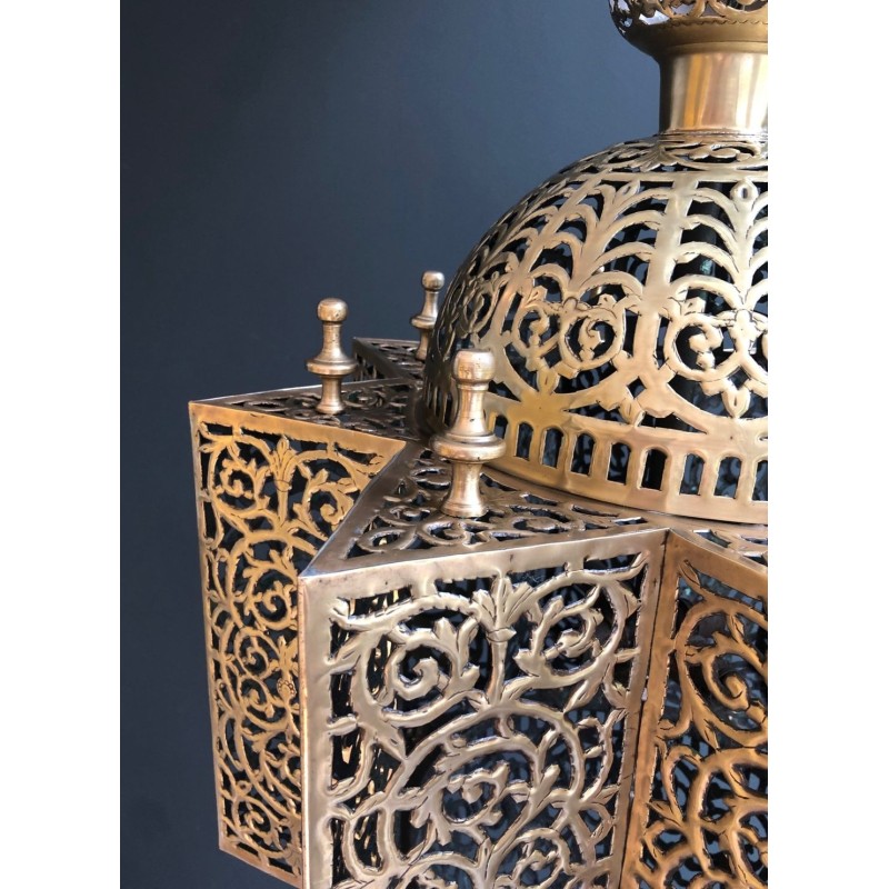 Exceptionnelle Lanterne Orientale en Laiton