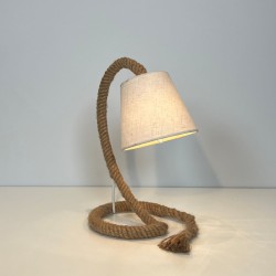 Rope Table Lamp In the Style of Adrien Audoux & Frida Minet (Adoux-Minet)